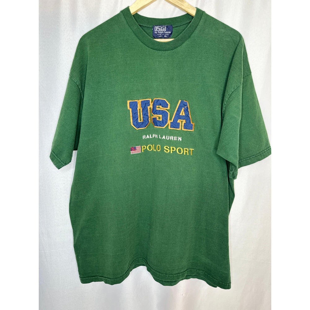 VTG 90s Polo Sport Ralph Lauren USA T-shirt XLARGE Y2K Classic Preppy Americana